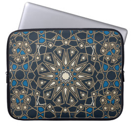 Royal Midnight & Gold Geometric Mosaic Laptopschutzhülle