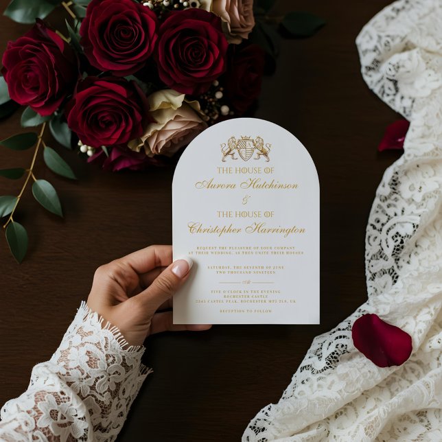 Royal Muse Mittelalterliche Fantasy Pflaumenhochze Einladung (Royal Muse Medieval Fantasy Plum Floral Wedding Invitation)