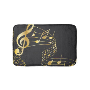 Royal Musical Note Luxus Design Badematte