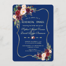 Royal Navy Blue Burgundy Probe Dinner