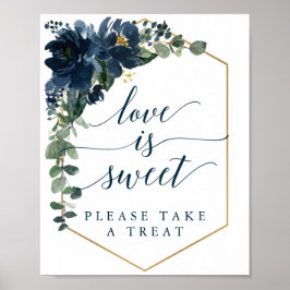 Royal Navy Hochzeitssign Liebe ist süß Poster