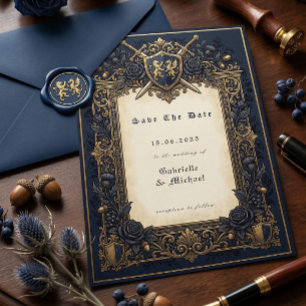 Royal Navy Moody Himmlisches Mittelalterliches Wap Save The Date