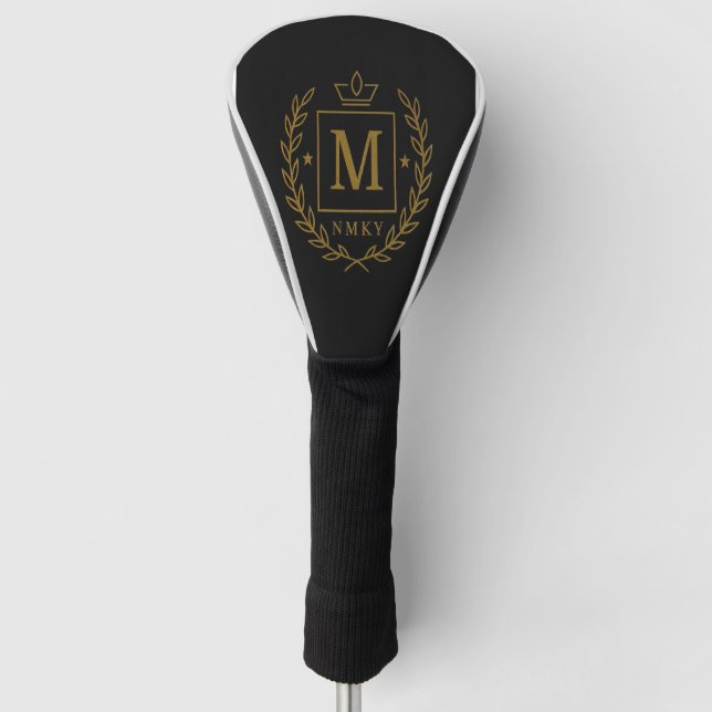 "Royal NMKY Emblem – Monogram M Crest Design" Golf Headcover (Vorderseite)
