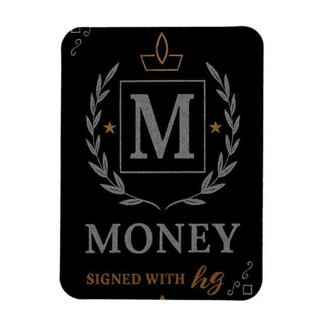 "Royal NMKY Emblem – Monogram M Crest Design" Magnet (Vertikal)