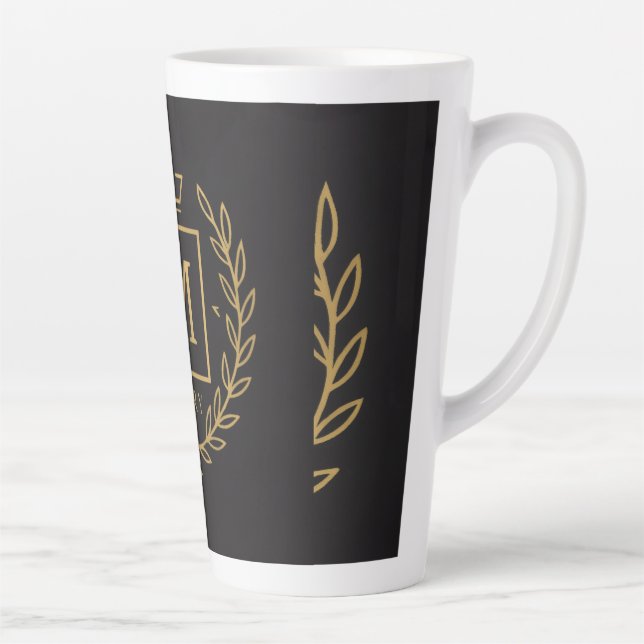 "Royal NMKY Emblem – Monogram M Crest Design" Milchtasse (Rechts)