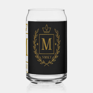 "Royal NMKY-Emblem – Monogramm-M-Wappen-Design" Dosenglas