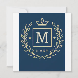 "Royal NMKY-Emblem – Monogramm-M-Wappen-Design" Feiertagskarte