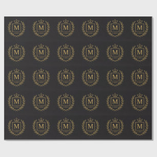 "Royal NMKY-Emblem – Monogramm M-Wappen-Design" Geschenkpapier