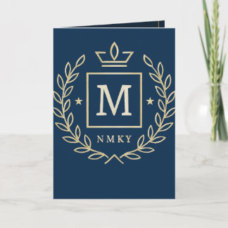 "Royal NMKY-Emblem – Monogramm-M-Wappen-Design" Karte