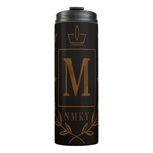 "Royal NMKY-Emblem – Monogramm-M-Wappen-Design" Thermosbecher