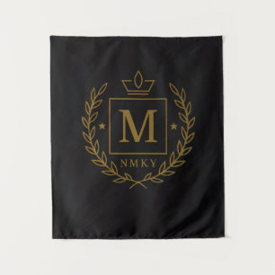 "Royal NMKY-Emblem – Monogramm-M-Wappen-Design" Wandteppich