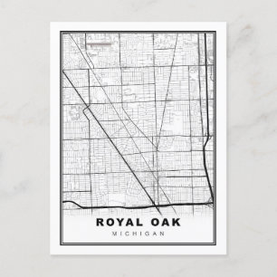 Royal Oak Map Postkarte