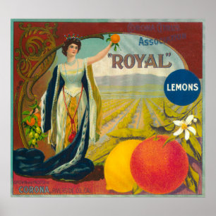 Royal Orange LabelCorona, CA Poster