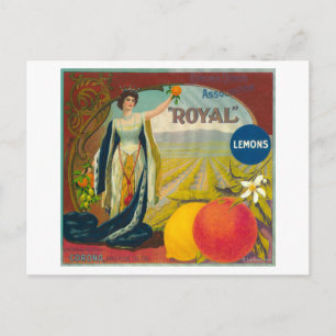 Royal Orange LabelCorona, CA Postkarte