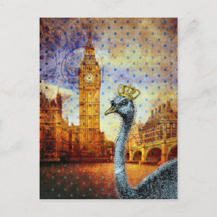Royal Ostrich in London Postkarte