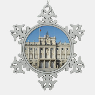 Royal Palace, Madrid Schneeflocken Zinn-Ornament