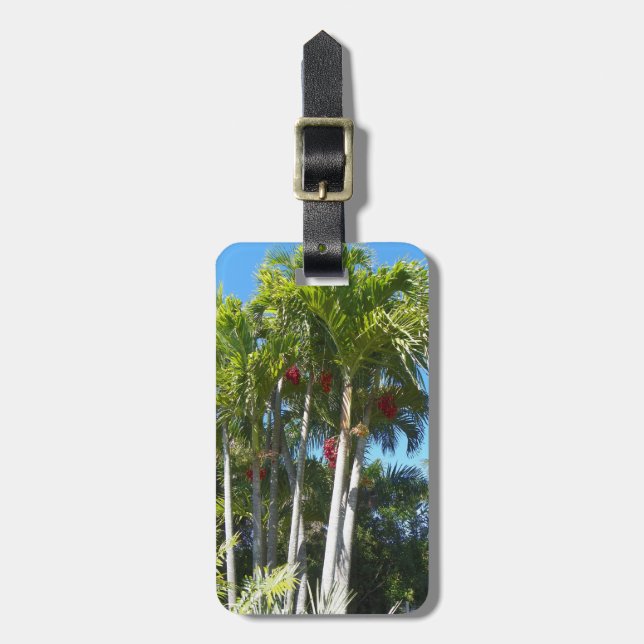 Royal Palm Tropical Luggage Tag Gepäckanhänger (Vorderseite vertikal)