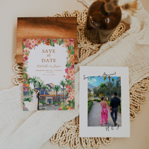 Royal Palms Bespoke Illustrierte Hochzeit Save The Date