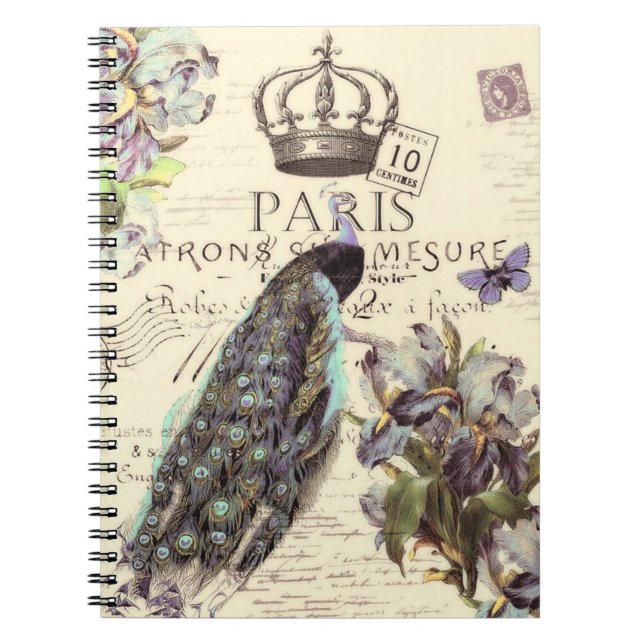 Royal Paris Peacock-Notebook Notizblock (Vorderseite)