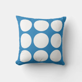 Royal Pastel Blue & White Abstrakt Circle Design Kissen