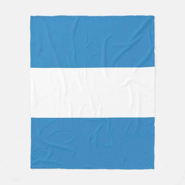 Royal Pastel Blue & White Bar Design Fleecedecke (Vorderseite)