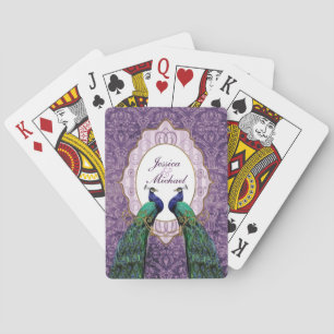 Royal Peacock (Lila) Personalisierte Spielkarten