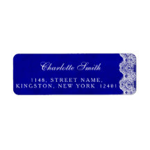 Royal Personalisiert Cobalt Lace Address Labels