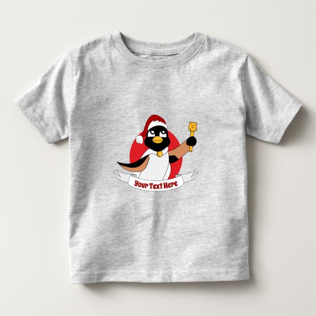 Royal Pinguin Weihnachten Cartoon Kleinkind T - Sh T-shirt (Vorderseite)