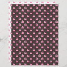 Royal Pink Castle White and Brown Scrapbook Paper