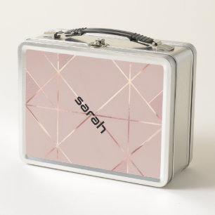 Royal Pink Food Storage Box Metall Brotdose