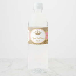 Royal Pink Gold Crown Water Flasche Label/ Wrapper Wasserflaschenetikett