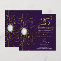 Royal Plum Lila Gold Diamond 25 25 Jahre