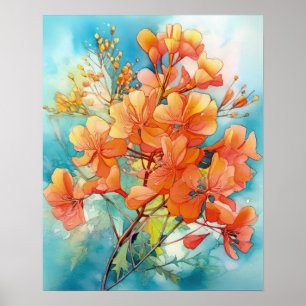 Royal Poinciana Bouquet Poster