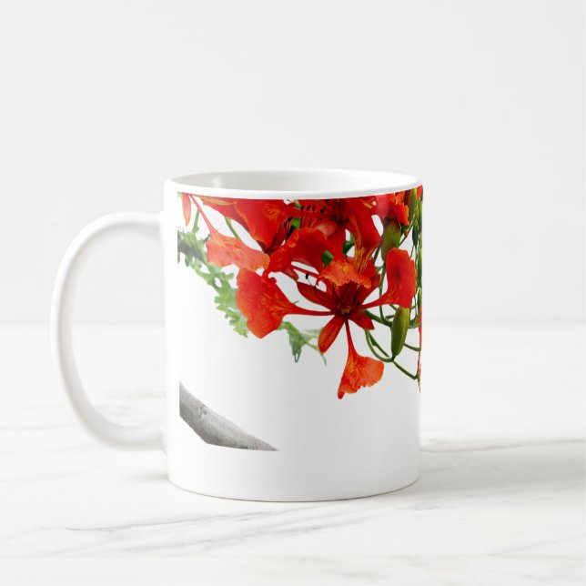 Royal Poinciana,Gulmohar Floral Classic Mug  Kaffeetasse (Links)