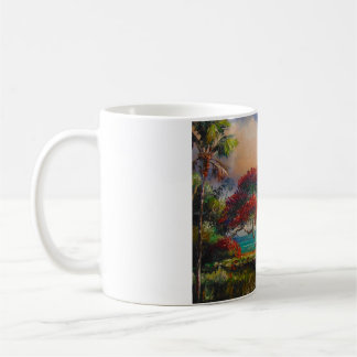 Royal Poinciana Tree & Boat von Mazz Kaffeetasse