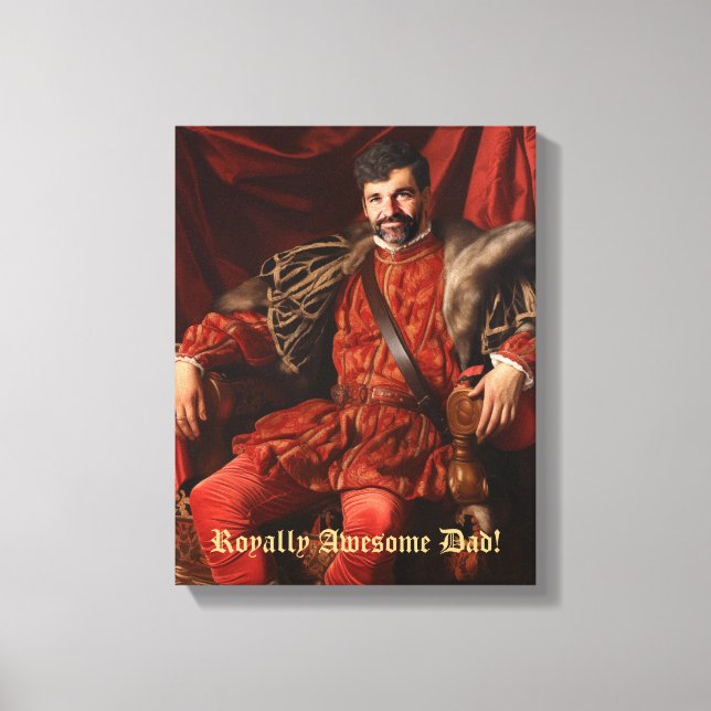 Royal Portrait Custom Personalisiert Foto Verziert Leinwanddruck (Vorderseite)