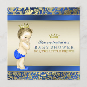 Royal Prince Baby Dusche Einladung