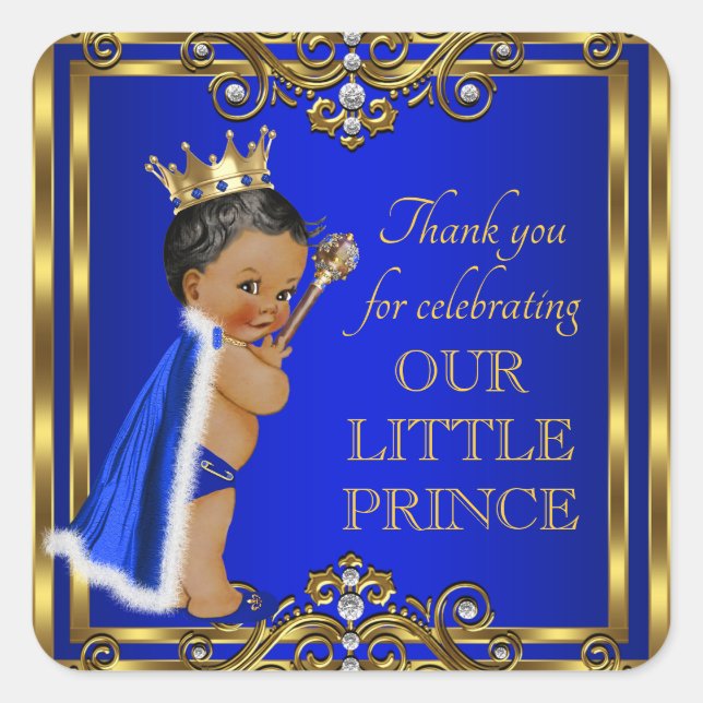 Royal Prince Baby Shower Stickers (Vorderseite)