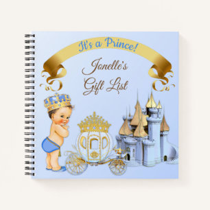 Royal Prince Castle Carriage Blue Gold Blue Notizbuch