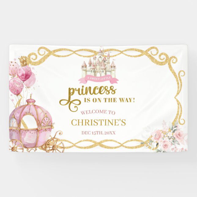 Royal Princess Baby Dusche Großes Banner (Horizontal)