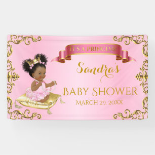 Royal Princess Baby Girl auf Pillow Pink Gold Banner