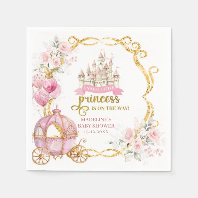 Royal Princess Baby Showpapier Napkins Serviette (Vorderseite)