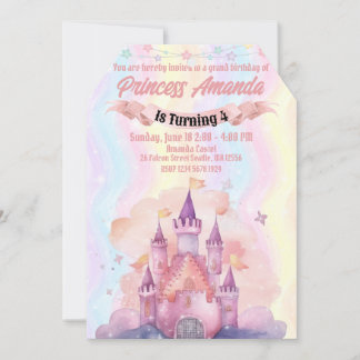 Royal Princess Birthday Invitation Girl Pink Einladung