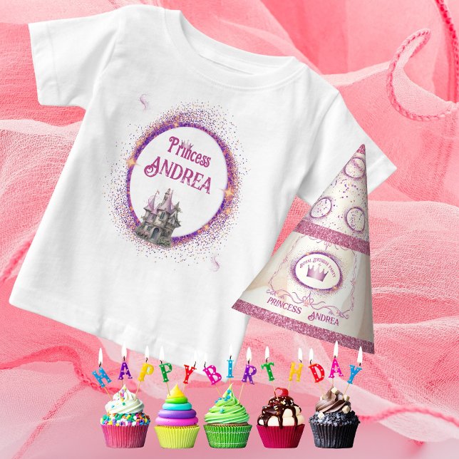 Royal Princess Birthday Party Guest of Honor Baby T-shirt (Von Creator hochgeladen)