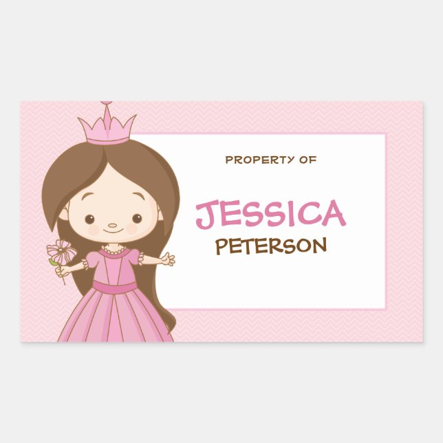 Royal Princess Book Label / Gift Tag Sticker (Vorderseite)