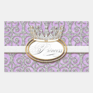 Royal Princess Crown Girl Baby Shocker Siegel Rechteckiger Aufkleber