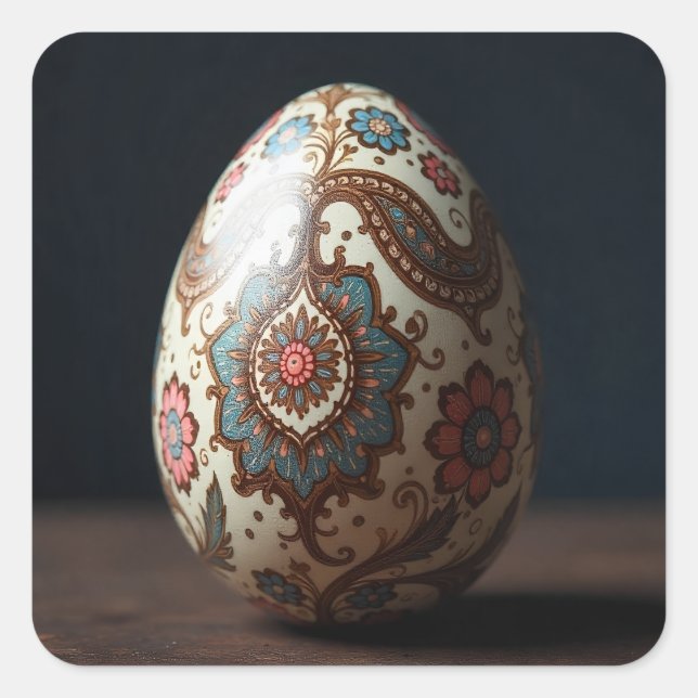 Royal Princess Easter Egg Quadratischer Aufkleber (Vorderseite)