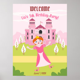 Royal Princess Girl Birthday Party Poster