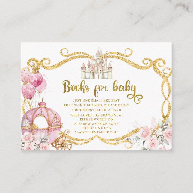 Royal Princess Pink Carriage Books for Baby Begleitkarte (Vorderseite)