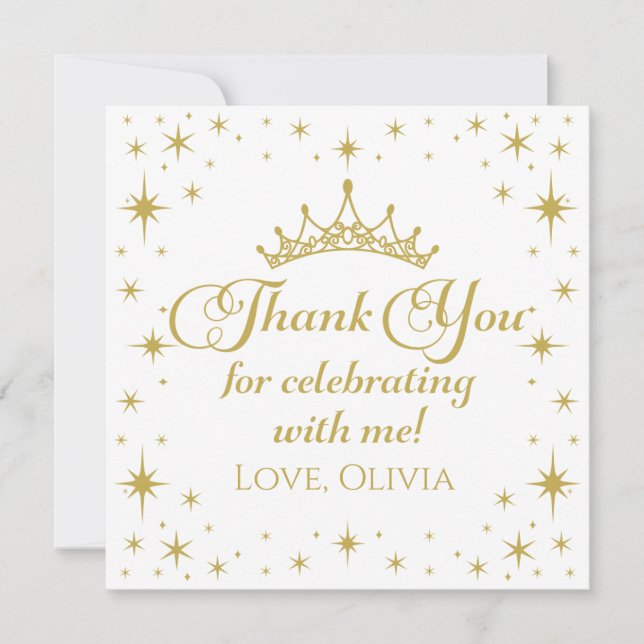 Royal Princess Vielen Dank Einladung (Vorderseite)